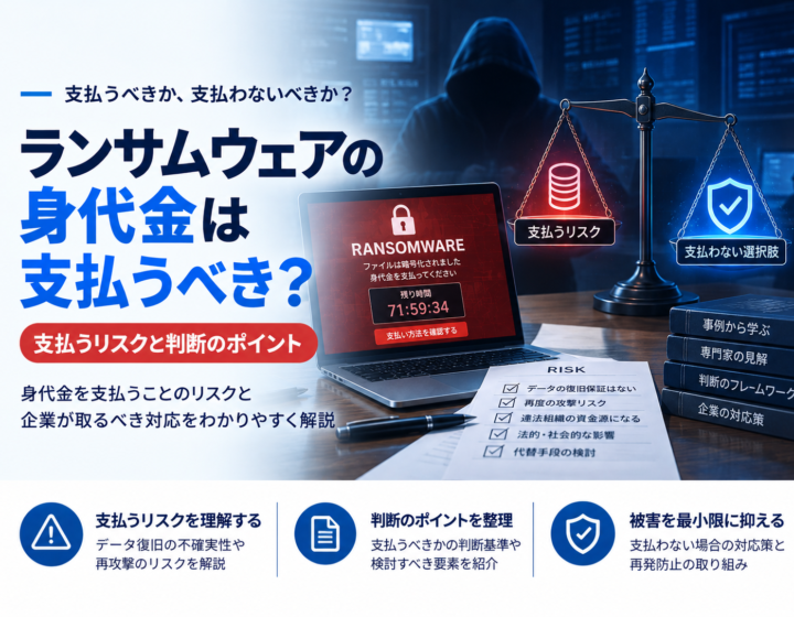 身代金は払うべきか？支払い前に確認すべきリスク