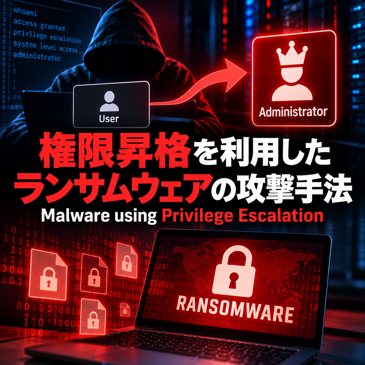 権限昇格を利用したランサムウェアの攻撃手法：Malware using Privilege Escalation 〜第１編〜