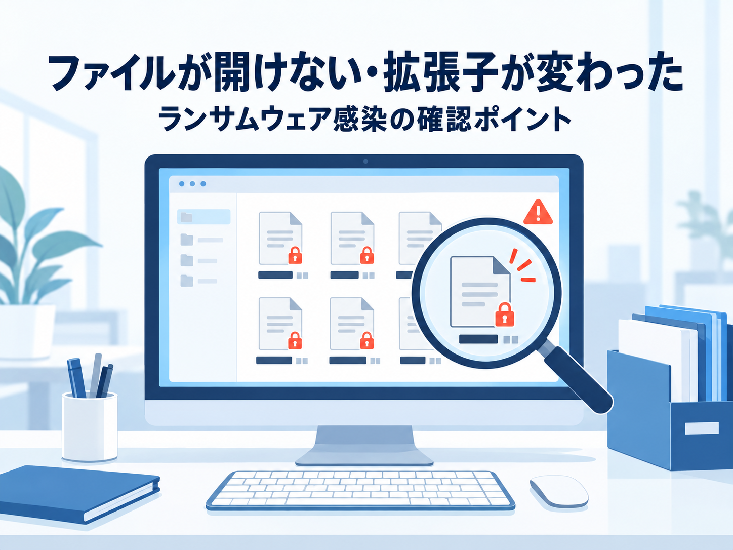 ファイルが開けない・拡張子が変わった|ランサムウェア感染が疑われるときの確認方法